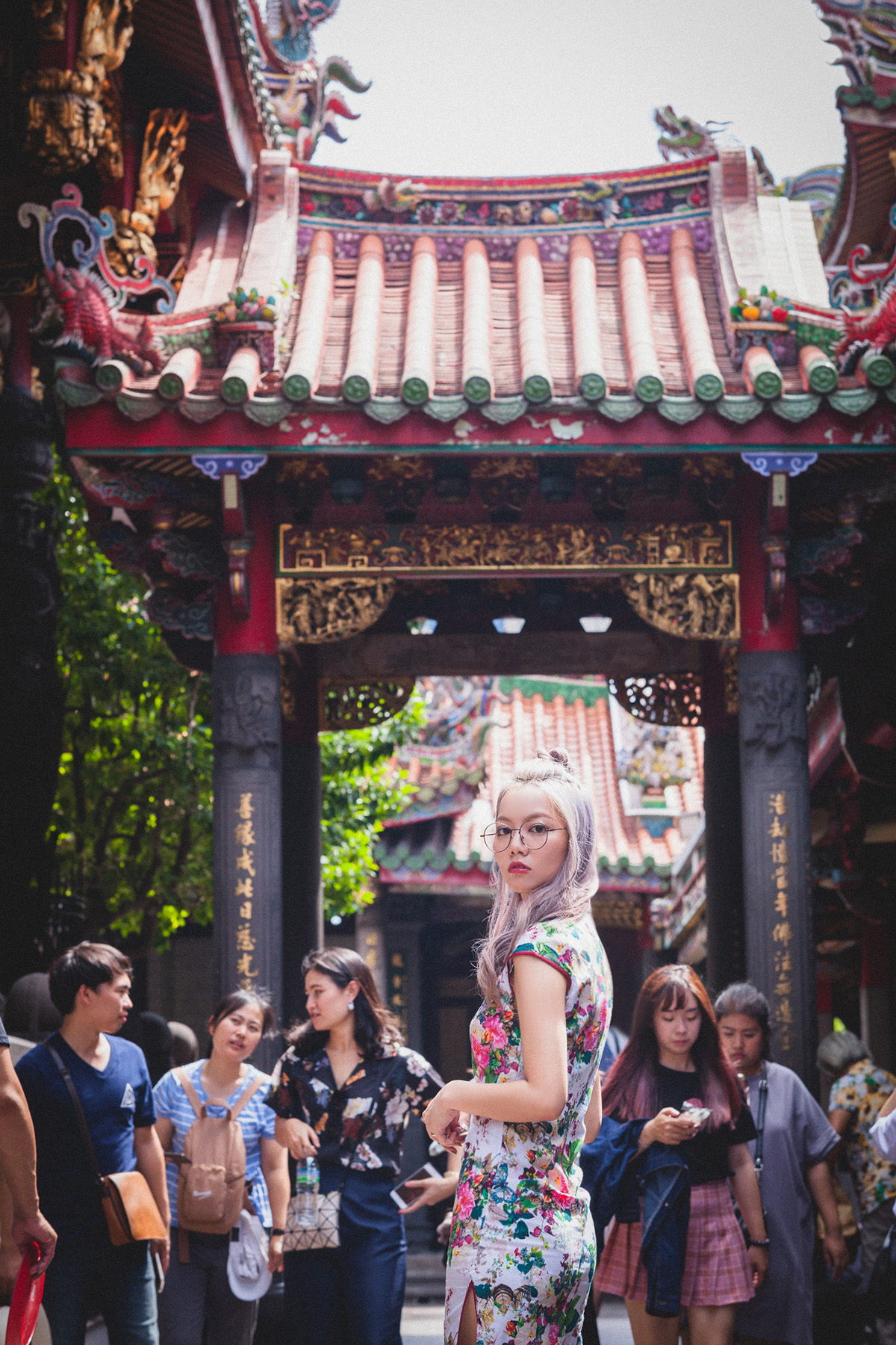 穿旗袍漫遊台北古蹟街景